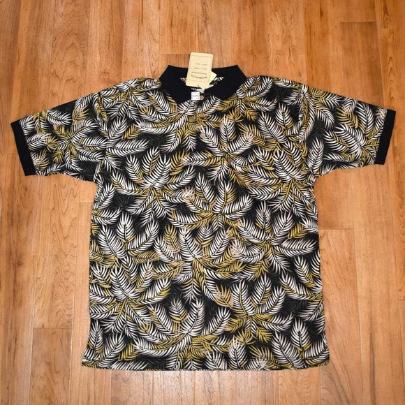 Bamboo Cay Other - NWT Bamboo‎ Cay Fine Resortwear Tropical Print Polo Shirt Sz LG